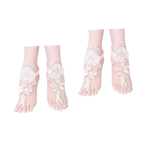Tobillera de encaje nupcial accesorio retro para vestidos de novia