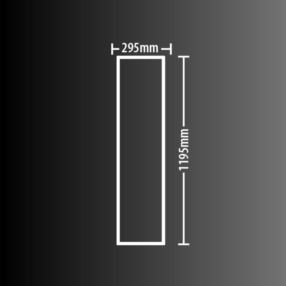 Xanlite - Panel de techo rectangular con 3 modos de fijación, 42 W, LED plano, 3300 lúmenes, diseño 1185 x 285 mm, PA3000RNW, 42 W