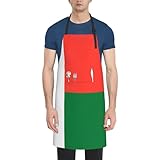 rrxnbcgg Kochschürze mit Flagge von Madagaskar, wasserdicht, mit 2 Taschen, verstellbare Kochschürze für Damen und Herren
