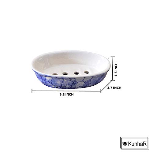 Image of Ceramic Soap Dish Holder, Ceramic Soap Dish Tray Holder