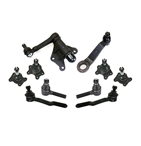 PartsW - 10 Pc for Toyota 1989-1995 All Models/Toyota Pickup 1989-1995/Toyota T100 1993-1998 4WD Models, Front Upper & Lower Ball Joints, Inner & Outer Tie Rod Ends, Idler & Pitman Arms