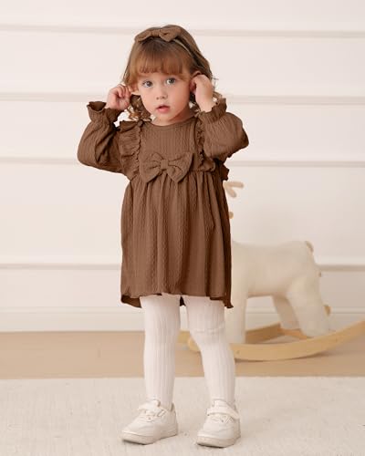 Mioglrie Baby Girl Dress Toddler Girls' Dresses 3 6 9 12 18 24 Months 2t 3t Girls Clothes Fall Winter Outfits3