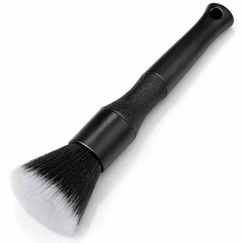 1 Pack Car Detailing Brush Ultra Soft PPS+PET Interior Dusting Brush Scratch-Free Cleaning Brush for Car Motorcycle Home Dashboard Air Vents Crevices (Black)