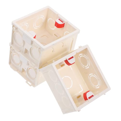 Tofficu 3piezas Caja Inferior Del Interruptor Para Caja Eléctrica Antigua Unidades De Pvc Oculta Pared Aislante Tipo Hueco Instalación Diy Profundidad Adecuada Para Panel