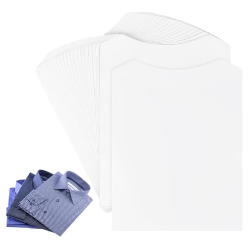 BENECREAT 20 PCS White Cardboard Shirt Inserts, 13.4x10.2inch Foldable lining Fold for DIY Packaging Inserts, Organising Clothes, 0.5mm Thick