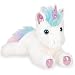 Bearington Lil' Rainbow Shimmers White Plush Stuffed Animal Unicorn, Rainbow Mane, 10 Inches