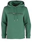 Tommy Hilfiger Damen Regular Hilfiger Hoodie Kapuzenpullover, Central Green, XS EU