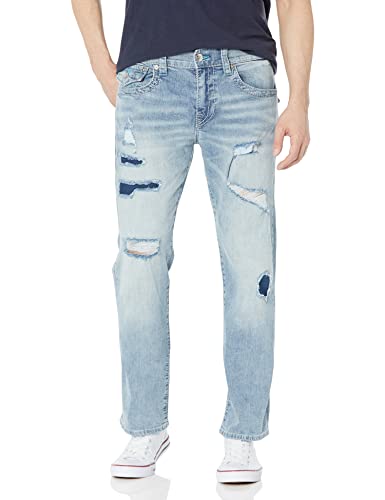 True Religion Men's Ricky Big T Straight Leg Jean with Flap