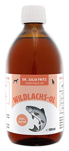 Napfcheck Huile de saumon sauvage pour chiens et chats 500 g