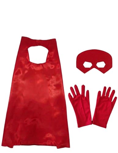 Image of BookMyCostume Kids Superhero Cape and Eye Mask Set for Boys & Girls - Fancy Dress for School Annual Day, Dance Drama & Theme Birthday Return Gift | Aged 3-10 Years