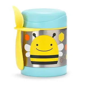 Skip Hop Zoo Insulated Food Jar, Bee, 325 ml, Stainless Steel Body, Multicolor (252379)
