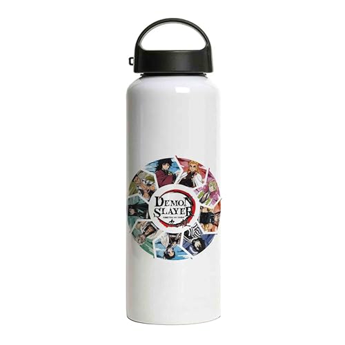 Image of Demon Slayer Printed Sipper Water Bottle Aluminium Sublimation Bottle with Leak-Proof Cap Lightweight & Durable Stylish Bottle for School Gym Travel & Sports Use (DS-3-750 ml)
