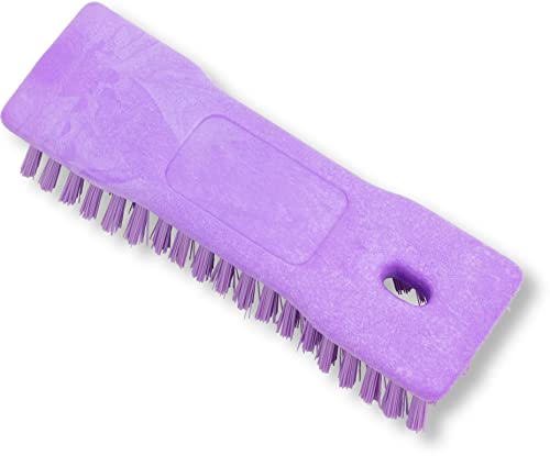Image of SPARTA Comfort Grip Scrub Brush Hand Brush for Bathroom, Kitchens, Countertop, Plastic, 8 Inches, Purple