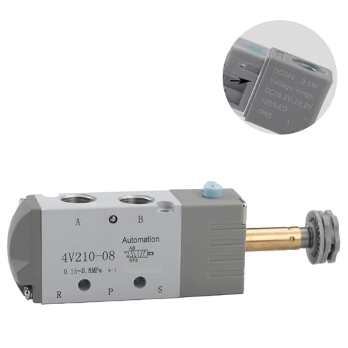 Válvula solenoide neumática 4V210-08 de 5 puertos y 36V AC con conexiones de G1/4 4