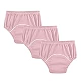 J JOYSAY Candy Pink Potty Training Pants Unisex Toddler Training Underwear 3 Pack Waterproof Toilet Training...