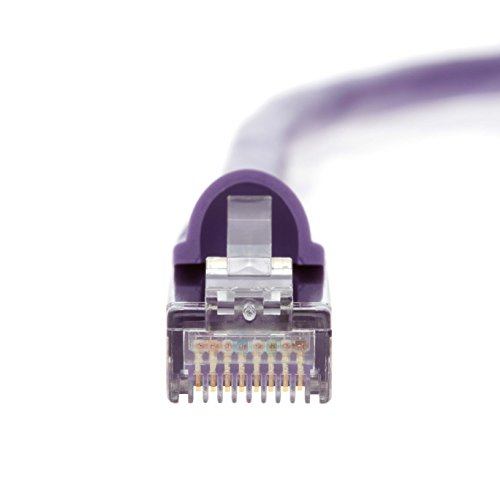 Image of InstallerParts (5 Pack Ethernet Cable CAT6 Cable Shielded (SSTP /SFTP) Booted 2 FT - Purple - Professional Series - 10Gigabit /Sec Network /High Speed Internet Cable, 550MHZ