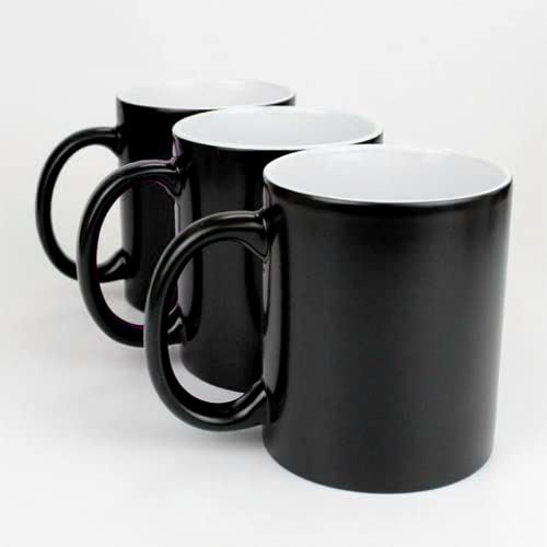 Mr.r 6 Sets 11Oz Sublimation Blanks Black Magic Color Changing Color Magic Ceramic Mug With Matte Glossy Surface #TOP2