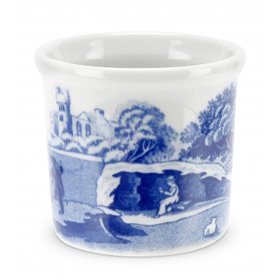 Spode Eierbecher, italienisch, Blau, 4 Stück