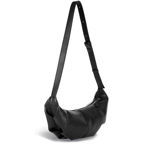 Emprier Crescent Crossbody Bag for Women PU Leather Dumpling Shoulder bag Trendy Hobo Purse Cover