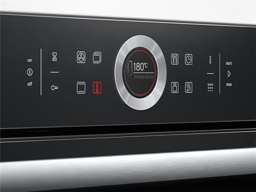 Bosch HBG675BB1 Serie 8 Einbau-Backofen, 60 x 60 cm, Made in Germany, Pyrolyse Selbstreinigung, AutoPilot 10 Automatikprogramme, 4D Heißluft Backen auf 4 Ebenen, TFT-Touchdisplay, Schnellaufheizung