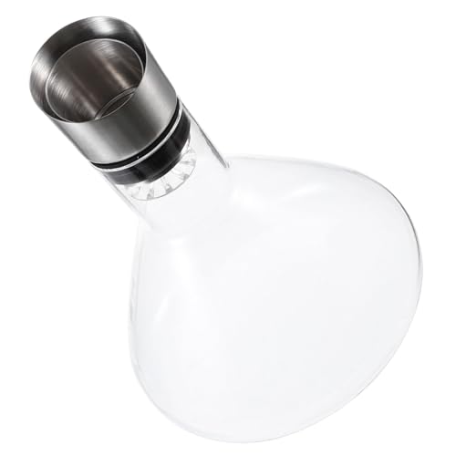 CHILDWEET Solid Glass Red Wine Decanter Fast Wine Decanter Unique Design Ideal for Home Brew