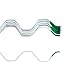 Jiggly Greenhouse Wire Only 6' 6" Greenhouse Film PVC Coated Spring Lock for Attachment of Plastic Poly Film (20 Pack)