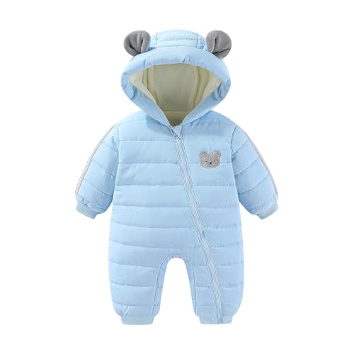 JiAmy Mono Invierno Bebé Niño Niña, Te mantienen abrigado Adorables Orejitas de Oso Buzo,Ropa Bebé Invierno 3-6 meses