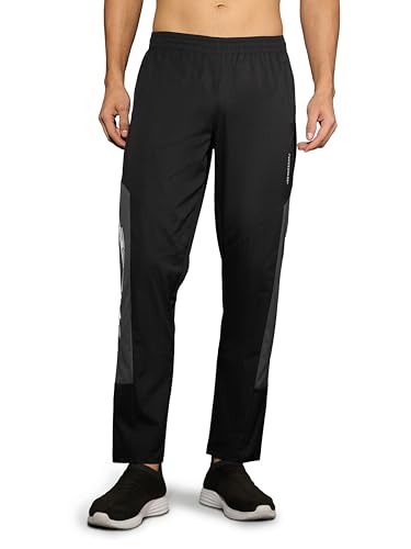 Image of TECHNOSPORT Men Colorblock Slim Fit Sports Trackpants TS Flexi Polyester Mid Rise Drawstring Track Pant for Men Pockets Gym Workout Running Joggers Casual Quick Dry