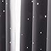 NICETOWN Hollow Star Blackout Curtain - Magic Night Sky Twinkle Star Nap Time Essential Kids Bedroom Window Curtain Drapery for Kids Room/Baby Nursery (Grey, 1 Panel, W52 x L63-inches)