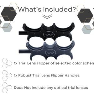 Image of Optometry 8 Slot Trial Lens Flipper Optometrist Tool for Trial Glasses Optical Ophthalmic Lens Flipper for Vision Testing & Vision Therapy Optician Tools Optometry Equipment (Black)