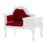 TOYANDONA Miniatur Holzsofa Stuhl Mit Schublade Für Puppenhaus Mini Hausdekoration Kreatives Miniaturmöbel Wohnzimmer Zubehör