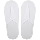 Debora Carlucci 10 Paia Ciabatte Monouso Usa e Getta Pantofole Cortesia in Tnt con Suola Antiscivolo Ideale per Hotel,Ospiti,Spa,b&b,Centri Estetici Bianche Unisex Taglia Unica