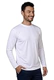 INGEAR Men’s UPF 50+ Long Sleeve Sun Shirt – Quick-Dry UV Protection Rash Guard for Fishing, Hiking, Swimming & Outdoor Sports (White, Large)