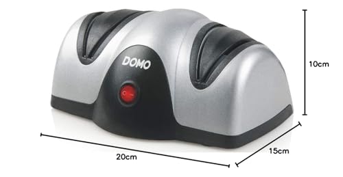 DOMO DO9204KS Elektrischer Messerschärfer - 2 Schleifsteine - Schleifen + Polieren