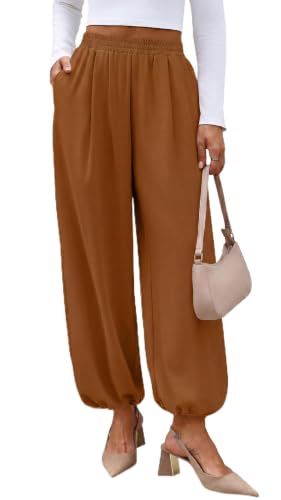Sampeel Chocolate Brown Plus Size Fall Clothes Early Fashion Pants 2XL