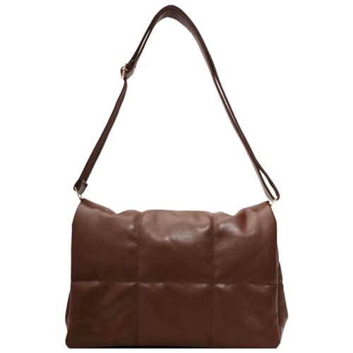 Puffer Tote Bag for Women Large Quilted Carryall Padding Crossbody Bag Soft Puffy Hobo Handbags Puff Purse