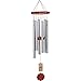 Cosmos 30 Pcs Wind Chime Tubes for Home Garden Outdoor Hanging Decorations, Silver Tone Color, Solid and Empty Tubes