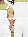 Bindefon Mens Bib Overalls Fashion Jean Jumpuist Denim Short Work Utility Coveralls(White,S)