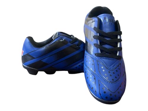 Image of Football Shoes Blue PVC Stud Football Shoes for Men