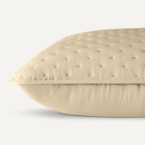 Image of Amazon Basics Brushed Microfiber Quilt Set, Extra Soft with Natural Texture, 3-Piece, King, Beige