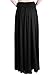 TRENDY UNITED Women's Rayon Spandex High Waist Shirring Maxi Skirt with Pockets (BLK, Large)
