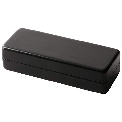 MIDI Large Hard Shell Eyeglass Protective case for Glasses and Reading Glasses (case-005) (Black)