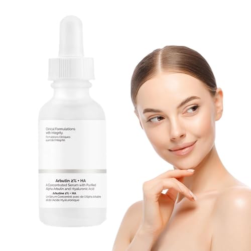 Arbutin 2% + HA Serum,Suero de Ácido Hialurónico,Serum Facial Con Acido Hialuronico,Suero de Reafirmante Facial,Suero de Colágeno Antienvejecimiento,Sérum Facial Ligero y Hidratante,30 ml