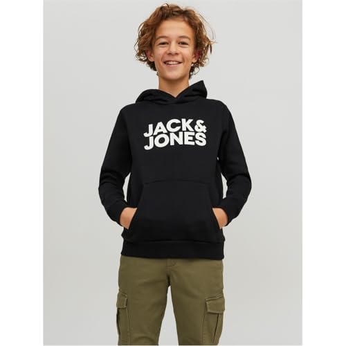 Kapuzenpullover Jack & Jones sweat à capuche garçon coton noir bleu