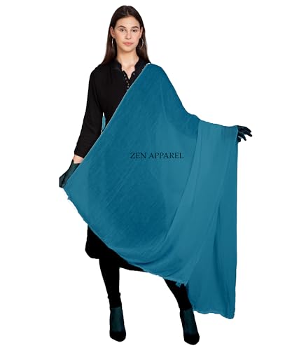 Image of Zen Women's Solid Premium Cotton Dupatta 2.25 Meters 100% Pure Cotton