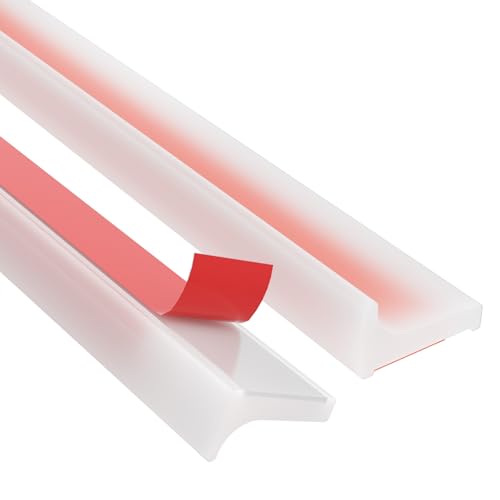 alophoty 1M Barrera Agua Ducha Transparente - Perfil Silicona Ducha, Impermeable, Plegable, Fácil Instalación, Previene Desbordamientos y Filtraciones