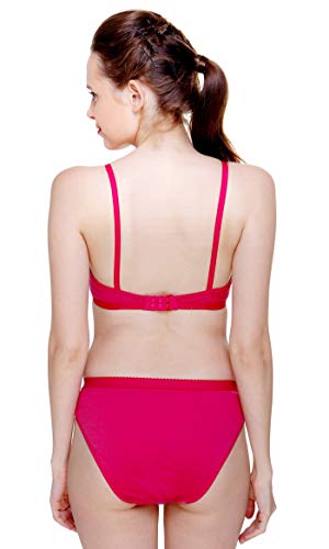 Image of Fashion Comfortz 100% Silk Cotton Lingerie Sets Pink