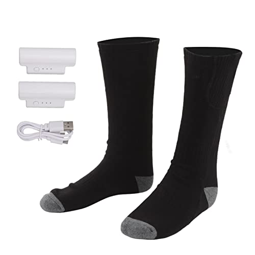 Smart Heating Socks, Foot Thermal Electric Heated Stockings, Winter Cold Electric Socks, Black, with Carbon Fiber Heating Wire, 3 Temperature Modes, 2200mAh Battery, for