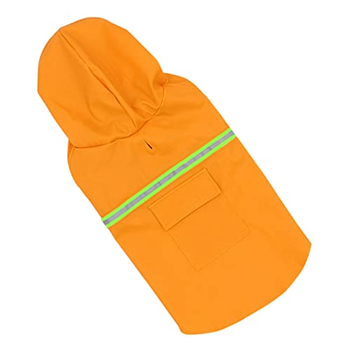BELLIFFY Dog Raincoat Nylon Waterproof Reflective Portable for Small Dogs Puppies Daily Rainwear Adjustable Straps