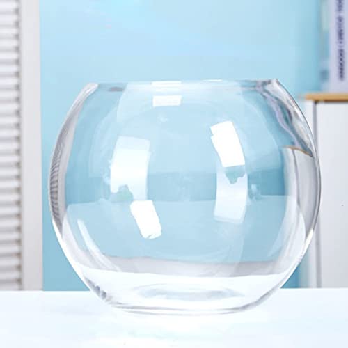 Amazon | 水槽 金魚鉢 ガラス丸型 水槽 丸型金魚鉢 高プラスチック透明
